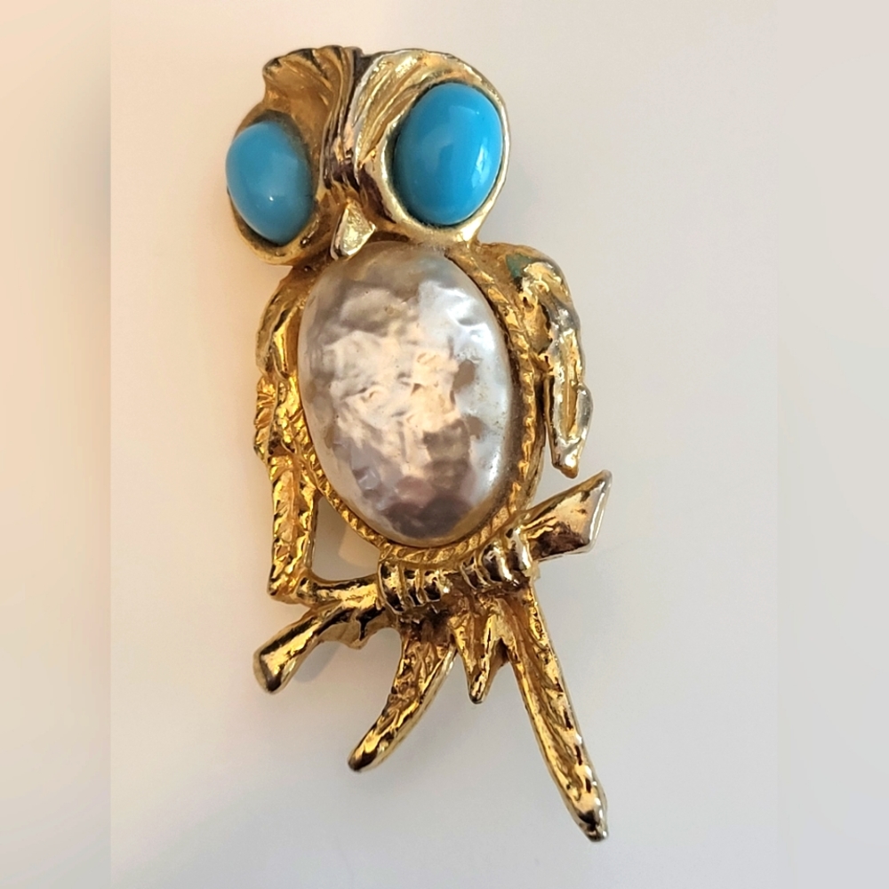 "1950s 🦉 Owl" Mid Century Brooch